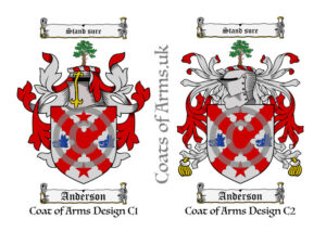 Anderson Scottish Surname Coats of Arms (Family Crests) Design Choice
