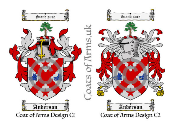 Anderson Scottish Surname Coats of Arms (Family Crests) Design Choice