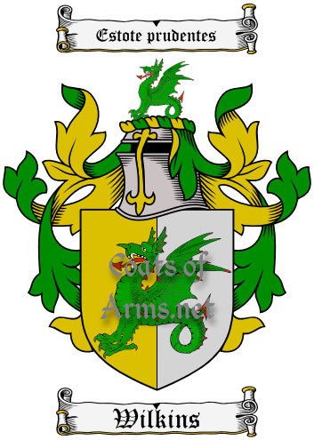 Wilkins (Welsh) Ancient Coat of Arms (Family Crest) Image Download