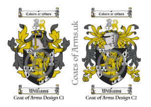 Williams Welsh Surname Coats of Arms (Family Crests) Design Choice
