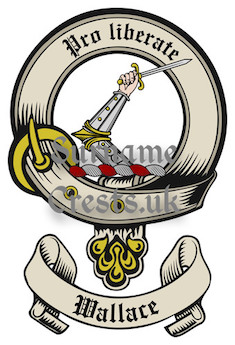 Family Surname Crest Image Digital Download (Wallace)