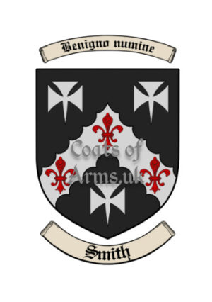 Smith English Surname Shield (Coats of Arms or Family Crests)